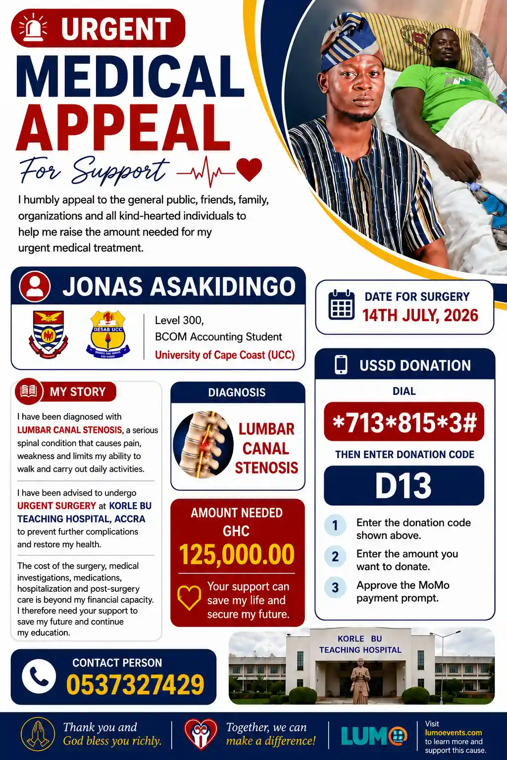 URGENT MEDICAL APPEAL - JONAS
